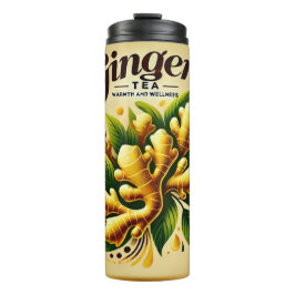 Ginger Tee Design AI Art Thermosbecher