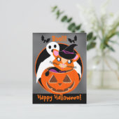 Ginger Toon Kitty Boo! Kreise Postkarte (Stehend Vorderseite)