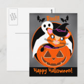 Ginger Toon Kitty Boo! Kreise Postkarte (Vorne/Hinten)