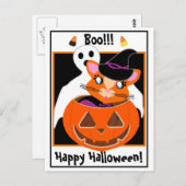 Ginger Toon Kitty Boo! Postkarte (Vorne/Hinten)