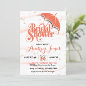 Ginger Umbrella Bridal Shower Invitation Einladung (Stehend Vorderseite)