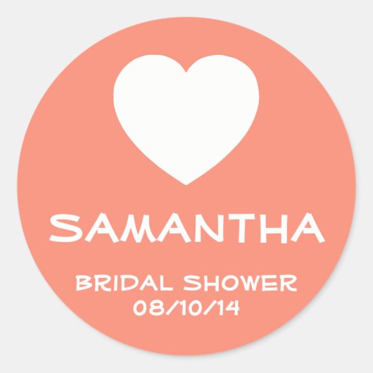 Ginger und White Heart Fvor Siegel Runder Aufkleber (Vorderseite)