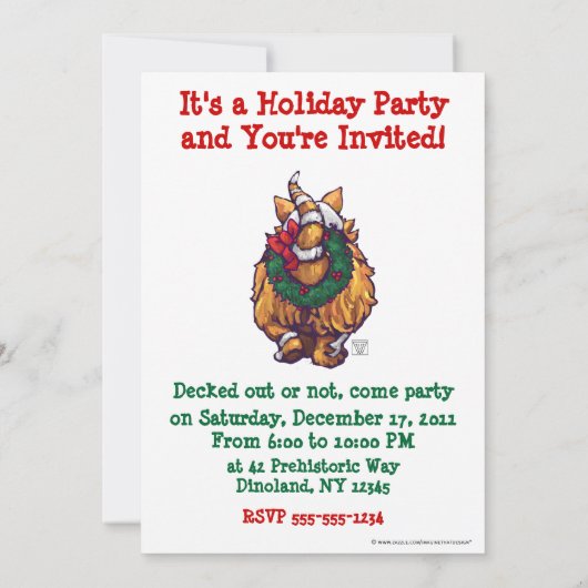 Ginger Weihnachten Einladung (Rückseite)