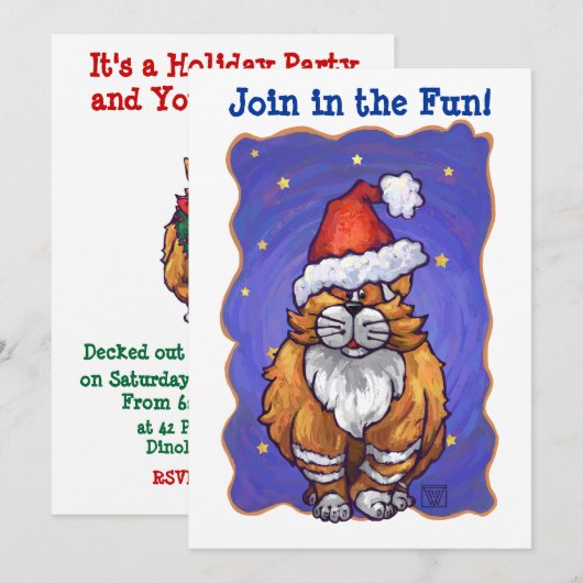 Ginger Weihnachten Einladung (Vorne/Hinten)