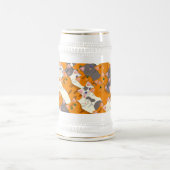 Ginger Weiße Katze Diagonalmuster Bierglas (Mittel)