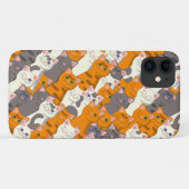 Ginger Weiße Katze Diagonalmuster Case-Mate iPhone Hülle (Rückseite (Horizontal))
