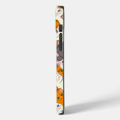 Ginger Weiße Katze Diagonalmuster Case-Mate iPhone Hülle (Rückseite / Links)