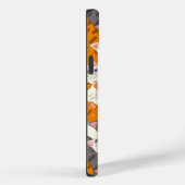 Ginger Weiße Katze Diagonalmuster Case-Mate iPhone Hülle (Rückseite / Rechts)