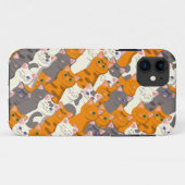 Ginger Weiße Katze Diagonalmuster Case-Mate iPhone Hülle (Rückseite (Horizontal))
