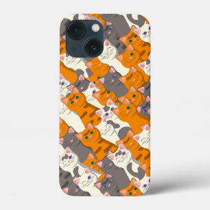 Ginger Weiße Katze Diagonalmuster Case-Mate iPhone Hülle