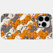 Ginger Weiße Katze Diagonalmuster Case-Mate iPhone Hülle (Rückseite (Horizontal))