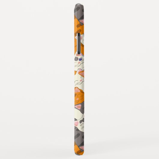 Ginger Weiße Katze Diagonalmuster Case-Mate iPhone Hülle (Hinten/Rechts)