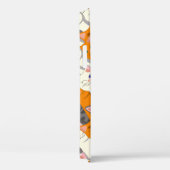 Ginger Weiße Katze Diagonalmuster Case-Mate iPhone Hülle (Rückseite / Rechts)