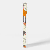 Ginger Weiße Katze Diagonalmuster Case-Mate iPhone Hülle (Rückseite / Rechts)