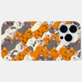 Ginger Weiße Katze Diagonalmuster Case-Mate iPhone Hülle (Rückseite (Horizontal))