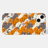 Ginger Weiße Katze Diagonalmuster Case-Mate iPhone Hülle (Rückseite (Horizontal))