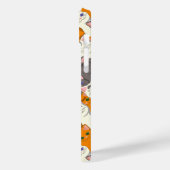 Ginger Weiße Katze Diagonalmuster Case-Mate iPhone Hülle (Rückseite / Links)