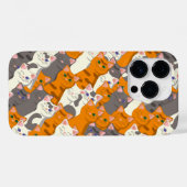 Ginger Weiße Katze Diagonalmuster Case-Mate iPhone Hülle (Rückseite (Horizontal))