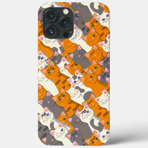Ginger Weiße Katze Diagonalmuster Case-Mate iPhone Hülle
