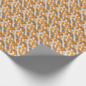 Ginger Weiße Katze Diagonalmuster Geschenkpapier (Ecke)