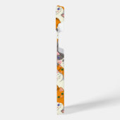 Ginger Weiße Katze Diagonalmuster iPhone Hülle (Linke Seite)