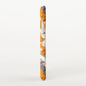 Ginger Weiße Katze Diagonalmuster iPhone Hülle (Rechte Seite)