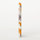 Ginger Weiße Katze Diagonalmuster iPhone Hülle (Linke Seite)