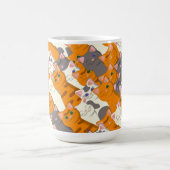 Ginger Weiße Katze Diagonalmuster Kaffeetasse (Mittel)