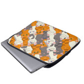 Ginger Weiße Katze Diagonalmuster Laptopschutzhülle (Vorne Knopf)