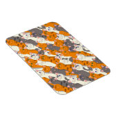 Ginger Weiße Katze Diagonalmuster Magnet (Rechte Seite)