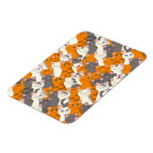 Ginger Weiße Katze Diagonalmuster Magnet (Linke Seite)