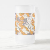 Ginger Weiße Katze Diagonalmuster Mattglas Bierglas (VorderseiteRechts)