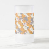 Ginger Weiße Katze Diagonalmuster Mattglas Bierglas (Mittel)