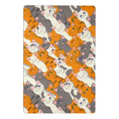 Ginger Weiße Katze Diagonalmuster Mini Klemmbrett (Rückseite)