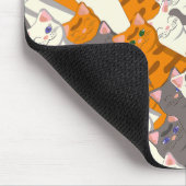 Ginger Weiße Katze Diagonalmuster Mousepad (Ecke)