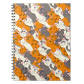 Ginger Weiße Katze Diagonalmuster Notizblock (Vorderseite)