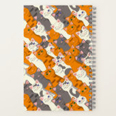 Ginger Weiße Katze Diagonalmuster Notizblock (Rückseite)