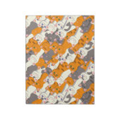 Ginger Weiße Katze Diagonalmuster Notizblock (Rotiert)