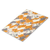 Ginger Weiße Katze Diagonalmuster Notizblock (angewinkelt)