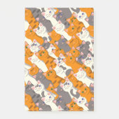 Ginger Weiße Katze Diagonalmuster Post-it Klebezettel (Vorderseite)