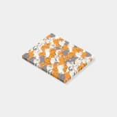 Ginger Weiße Katze Diagonalmuster Post-it Klebezettel (angewinkelt)