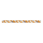 Ginger Weiße Katze Diagonalmuster Ripsband (Vorderseite)