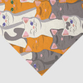 Ginger Weiße Katze Diagonalmuster Seidenpapier (Detail)