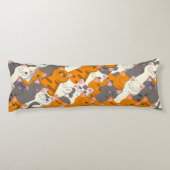 Ginger Weiße Katze Diagonalmuster Seitenschläferkissen (Rückseite)