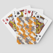 Ginger Weiße Katze Diagonalmuster Spielkarten (Rückseite)