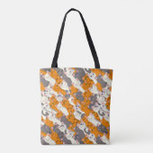 Ginger Weiße Katze Diagonalmuster Tasche (Rückseite)