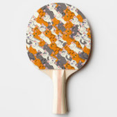 Ginger Weiße Katze Diagonalmuster Tischtennis Schläger (Rückseite)