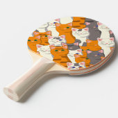 Ginger Weiße Katze Diagonalmuster Tischtennis Schläger (Vorderseite)