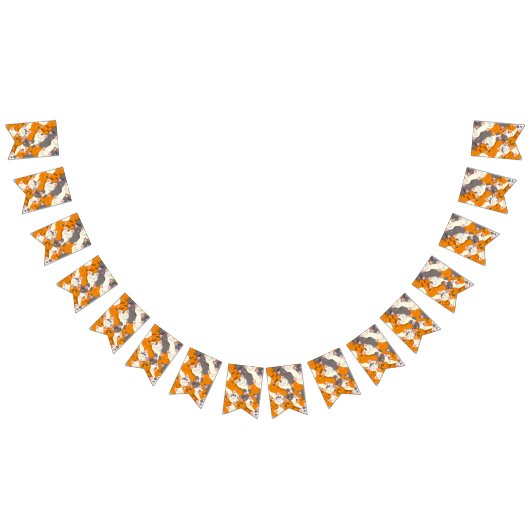 Ginger Weiße Katze Diagonalmuster Wimpelkette (Alle)