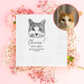 Ginger White Cat Personalisiert Cheers Serviette